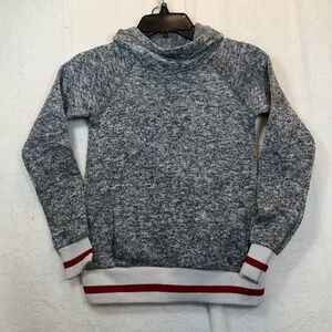 Bella & Birdie Hooded Sweater Youth Large (10-12) Gray Long Sleeve